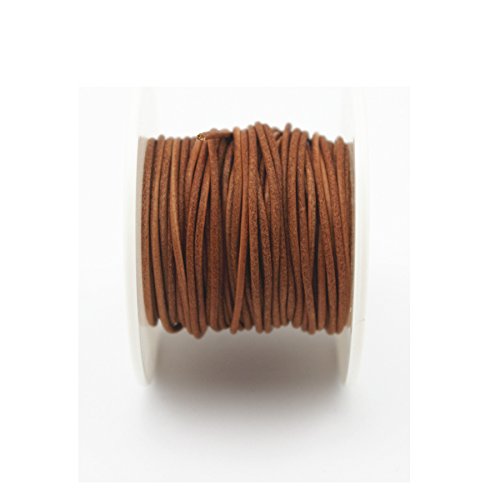 Glory Qin Soft Round Genuine Jewelry Leather Cord Leather Rope (Natural 1.5Mm 10Yards) #TOP2