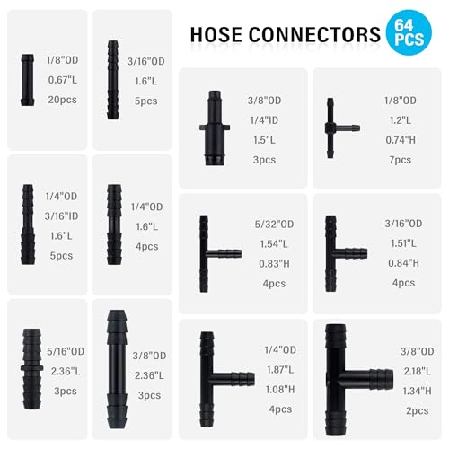 image for OFBAND Multipurpose Vacuum Line Kit,6PCS 5Ft Vacuum Hose Automotive+64