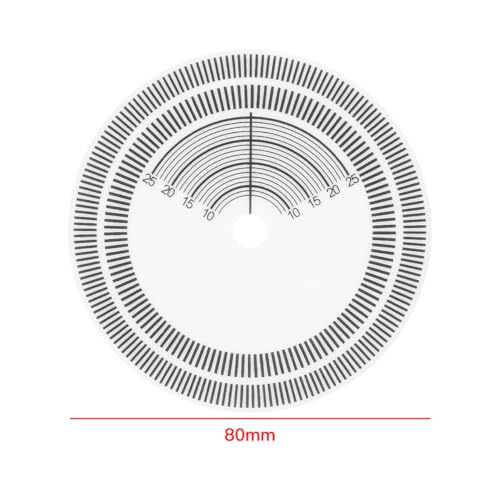 Alnicov Phonographen-Nadel-Abstandslineal-Werkzeug – langlebige Vinyl-Schallplatten, Plattenspieler-Stroboskop, Disc-Stroboskop, Geschwindigkeitserkennung für Schallplattenliebhaber