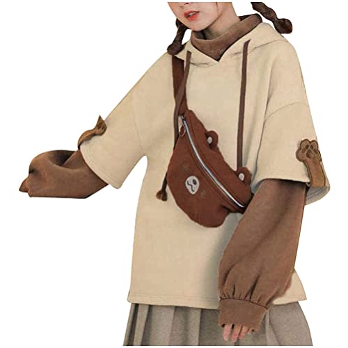 ORANDESIGNE Harajuku Estetica Orso Anime Felpa con...