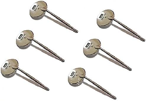 Wise Instruments Dental Mouth Mirror #5, Front Surface Cone Socket Anti Fog, Set of 6 Mirrors with 1 Free Mirror Handle