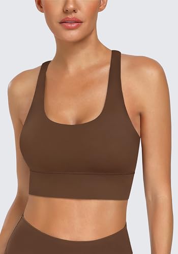 Image of MIRITY 3-Pack Strappy Sports Bras for Women - Criss Cross Back Padded Workout Yoga Top