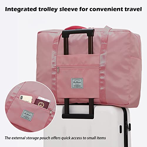 Image of Travel Duffel Bag, for Spirit Airlines Personal Item Bag 18x14x8 Carry on Luggage Bag, A-Pink, 17 inchL X 6 inchW X 13 inchH, Carry on Travel Bag