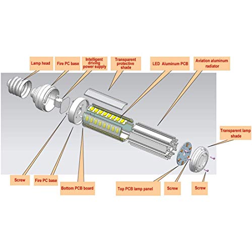 Ampoule LED Maïs 15W E27 6000K blanc super brillant pour un éclairage puissant - 6