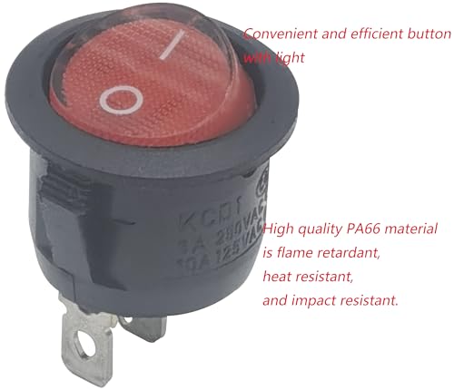 Interruptor redondo de 3 pines KCD1-105 de 20 mm para solucionar fallos en cintas de correr 7