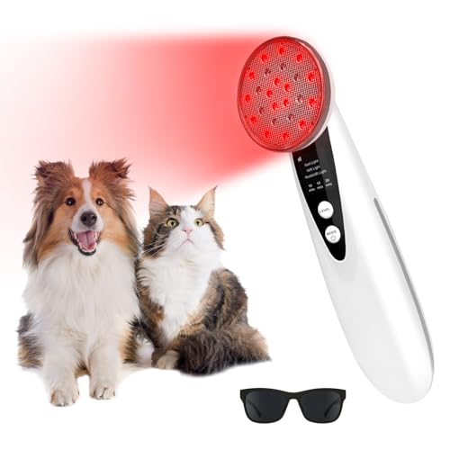 Hottoerak Red Light Therapy Device - 660nm Red & 850nm Near Infrared Light Therapy for Humans Dogs, Portable Home Travel Use (Silver White)