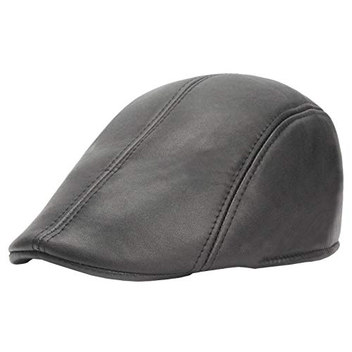 Newsboy Hats For Women, Waterproof Pu Flat Hat, Vintage Ivy Cap, Unisex Paperboy Cap Beige #TOP1