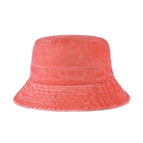Image of Hot Summer Bucket Hat Trendy Cotton Sun Cap for Beach Golf Fishing | Breathable cotton, fun outdoor vacation style, packable boonie design for men and women
