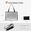 LOVEVOOK Laptop Handtasche Damen, Laptoptasche 17,3 Zoll Shopper Tasche Damen Groß, PU Leder Aktentasche Umhängetasche, Wasserdicht Arbeitstasche Lehrertasche für Business Büro Schule, Schwarz #4
