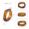Caiyao Colorful Square Acrylic Resin Bangle Bracelet Wristbands Tortoiseshell Acetate Plate Cuff Bracelet Vintage Wide Irregular Geometric Plastic Bracelet for Women Jewelry-A amber 1 #1