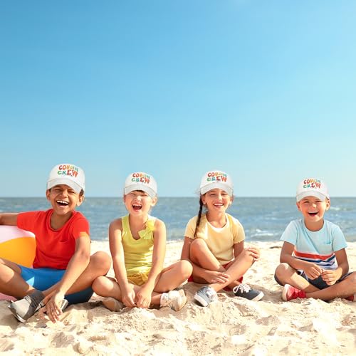 Custom Cousin Crew Kids Hat Summer Mesh Breathable Personalized Name Girls Sun Hat Boys Baseball Cap Family Party Birthday Gifts for Daughter Son Adult White2