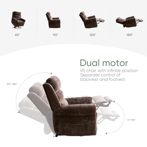 Sillón eléctrico reclinable café con masaje y calor miniatura 4