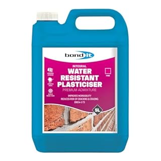 Bond It Integral Water Resistant Plasticiser – 5L Pink | Premium Mortar & Render Additive | Waterproofing Plasticiser for Cement – Render – Screeds & Masonry | Improves Plasticity & Water Resistance