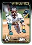 2024 Topps #21 Esteury Ruiz Oakland Athletics Baseball Card - SportsCard SuperStore