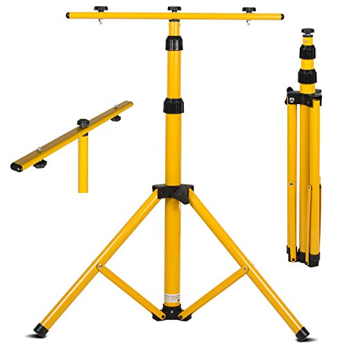Maclean MCE583 Stativ für Flutlichtstrahler Baustrahler Arbeitsleuchte Flutlicht Ständer Baustrahlerstativ Teleskop 62-150cm Höhenverstellbar Stahl (Stativ)