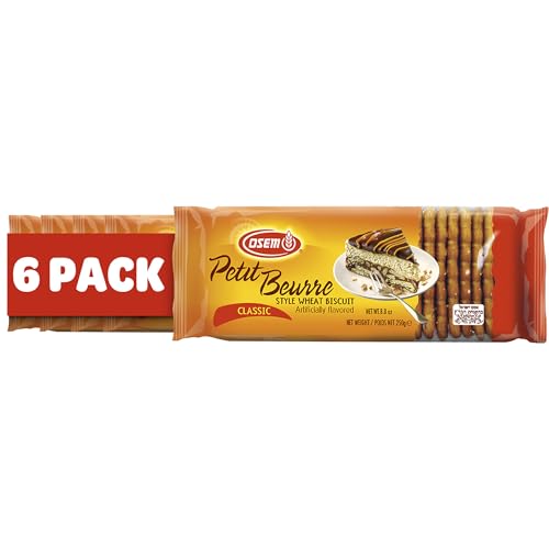 Osem Petit Beurre Cookies – 8.8oz (Pack of 6) Light and Crispy