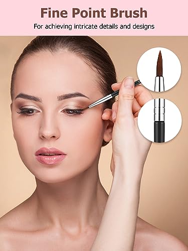TEOYALL Eyeliner Brush Set, 4 PCS Ultra Thin Slanted Angled Precision Fine Point Eyeliner Brush, Flat Eyebrow Brush - Image 7