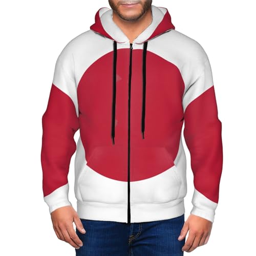 Sweat à capuche imprimé drapeau japonais coupe confort à manches longues