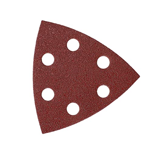 Price comparison product image Mirka Red Delta Sander Sanding Paper Wood Sanding Triangles Hook & loop / 93x93x93 mm / hook and loop fastener / 6-hole / grit P80 / 5 pieces / for sanding wood