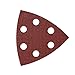 Price comparison product image Mirka Red Delta Sander Sanding Paper Wood Sanding Triangles Grip / 93x93x93 mm / hook and loop fastener / 6-hole / grit P80 / 5 pieces / for sanding wood, metal and plastic