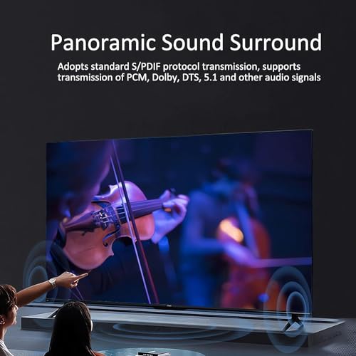 Tobo Optical Audio Cable,Fiber Optic Cable Ultra-Thin Cord,Spdif Toslink Optical Cable Compatible With Tv Sound Bar Home Theater Ps4 Xbox Samsung... - Image 6