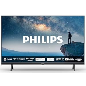 Philips 40PFS6009 Smart TV LED FHD – Écran 40 Pouces avec Plate-Forme Pixel Plus Titan OS et Son Dolby Audio, Fonctionne avec Alexa et l’Assistant Vocal Google – Cadre Noir Mat