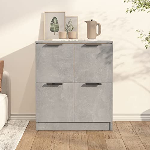 Juroupi Aparador de Madera aparadores para Salon Muebles de Salon Muebles auxiliares de Salon Armario Salon contrachapada Gris hormigón 60x30x70 cm