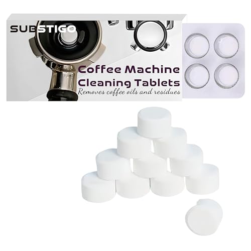Espresso Cleaning Tablets for Breville Espresso Machine Cleaner Cleaning Tablets for Jura Miele Philips Bosch Ninja Luxe Automatic Coffee Machine Coffee Oil Remover Expresso Esspresso Clean 10 Tabs