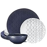 BZYOO BPA-Free Dishwasher Safe 100% Melamine Plastic Plate & Bowl Set for Casual dining Indoor and...