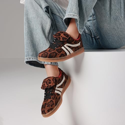 Mattiventon Women's Fashion Sneakers Casual Tennis Shoes Comfortable Retro Sneakers Lace-up Low Top Non-Slip Walking Shoes for 2025 Trendy4