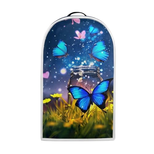Image of Talayituse Butterfly Flower Print Blender Dust Cover, Fingerprint Protection Cover for Stand Mixer or Coffee Machine, Home Kitchen Appliance Covers for Stain Dust Resistant Supplies