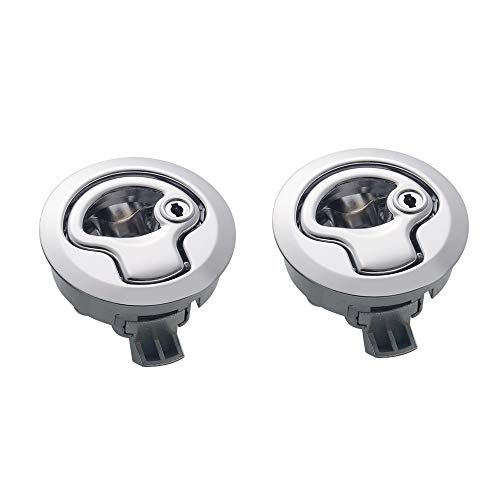 379-2PCS Flush Pull Hatch Latch Lock PA-6 Insert with Keys for Boat Marine Hardware