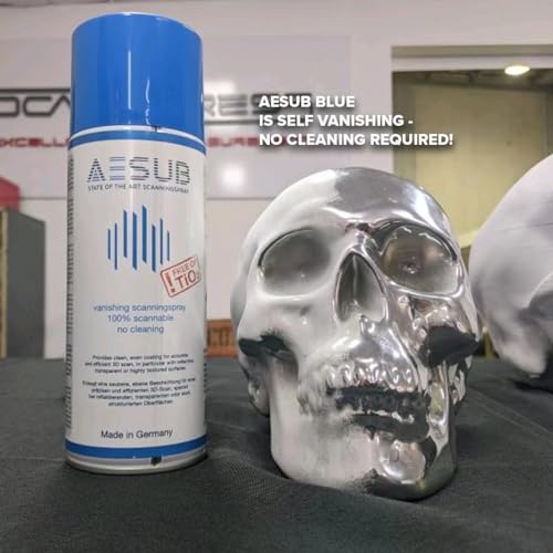 aesub 3dtools 3d scanner spary for revopoint 3d scanners for reflective transparent or highly textured 400ml blue spray