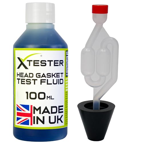 Image of X-Tester CO₂ Head Gasket Tester Kit – Made In UK - 100 ml – Includes Leak Detection Tool – Detects Head Gasket Failure, Coolant Leaks, Combustion Gas Contamination