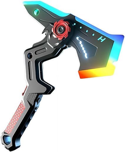 Interstellar Spark Battle Blade (Blazing Red): Adult Cosplay Transformable Axe-Sword with RGB Light, Spray Effect, Vibration Feedback (red)