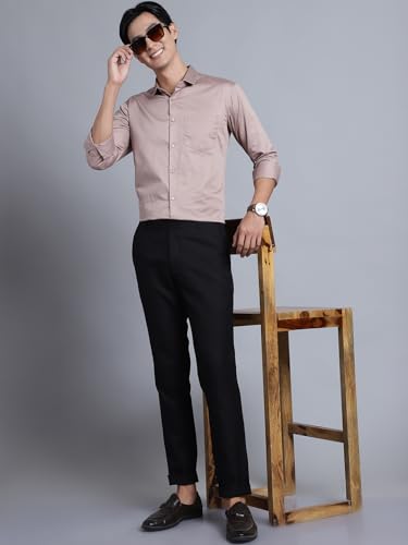 Image of Majestic Man Slim Fit Satin Cotton Formal Shirt for Men