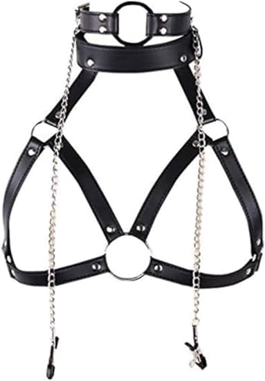 Dstymkler Ensemble de harnais de soutien-gorge noir pour femmes, réglable