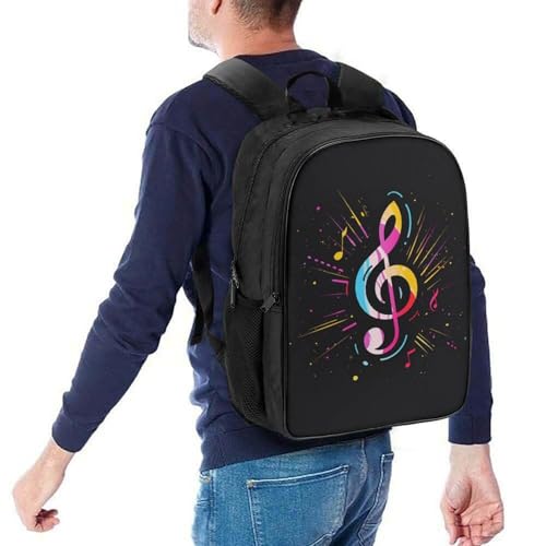 Mochila escolar de música impermeable que evita cuadernos mojados y dolores de espalda 5