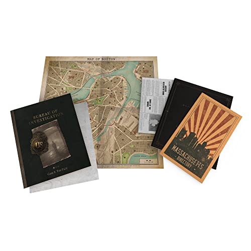 Bureau Of Investigation: Investigations In Arkham & Elsewhere Board Game | Cooperative Mystery Game For Adults And Teens | Ages 14+ | 1-8 Players | Avg. Playtime 120-240 Mins | Made By Space Cowboys #TOP4