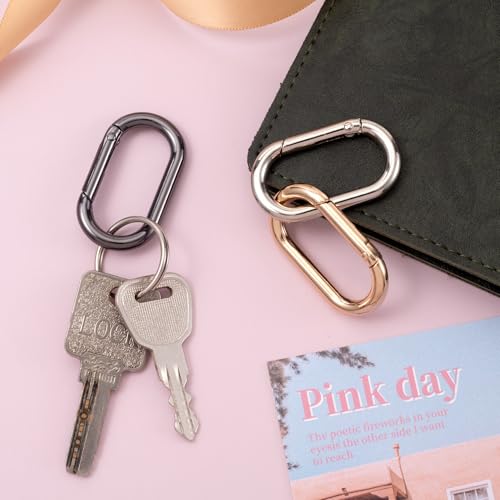 Image of Oval Spring Ring Clips, Metal Keyring Purse Clip