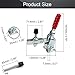 Utoolmart Hand Tool Vertical Toggle Clamp GH-12130 Quick Release Clamp 227kg Holding Capacity Adjustable Toggle Clamp 2 Pcs