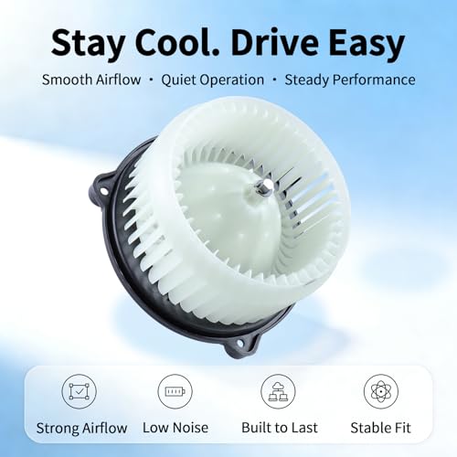 Image of HVAC Blower Motor with Fan - Compatible with Fit 2009-2014 - Front AC Heater Fan Assembly - Part Number 700247 79310TF0G01