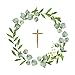 Produktbild PPD 20 Servietten Goldenes Kreuz im Kranz | Tischdeko | Decoupage | Serviettentechnik 33x33cm
