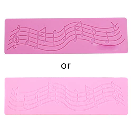 Molde de silicona para fondant con notas musicales