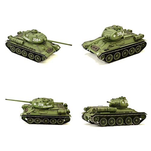 ES-TOYS RC Panzer Ferngesteuert mit Schussfunktion Russischer T-34/85 1:16 Heng Long -Rauch&Sound + 2,4Ghz - Pro Modell - Mit Metallgetriebe, Metallketten und Metallr&auml;der - V7.0