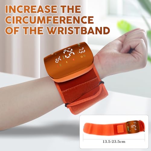 Double Love CC-LED-ORANGE-WRIST Blood Pressure Monitor With Led Touch Screen -Adjustable Wrist Blood Pressure Cuff From 5.1 Inches To 9.3 Inches,Rechargeable Wrist Bp Monitor thumb #4