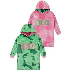 Buy the Enchanting WICKED Reversible Hoodie Blanket for Girls & Women – Embrace Glinda & Elphaba’s Magic – WICKED
