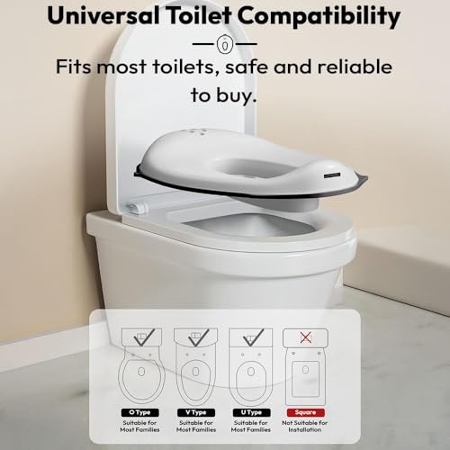 Image of uonibaby by StarAndDaisy Baby potty seat for kids 2-5 years,Splash Guard & Non-Slip Base /Portable & Easy Clean Potty Seat for Babies -Black