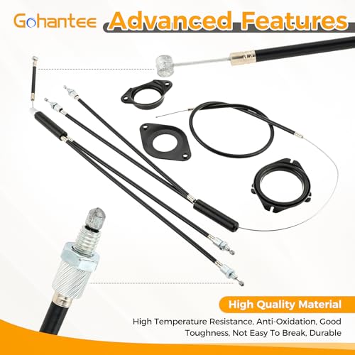 gohantee Bike Gyro Brake Cables Front & Rear with Spinner Rotor, Bicycle Brake Line Set Replacement Cable Wire for MTB BMX Bike Parts - Image 2