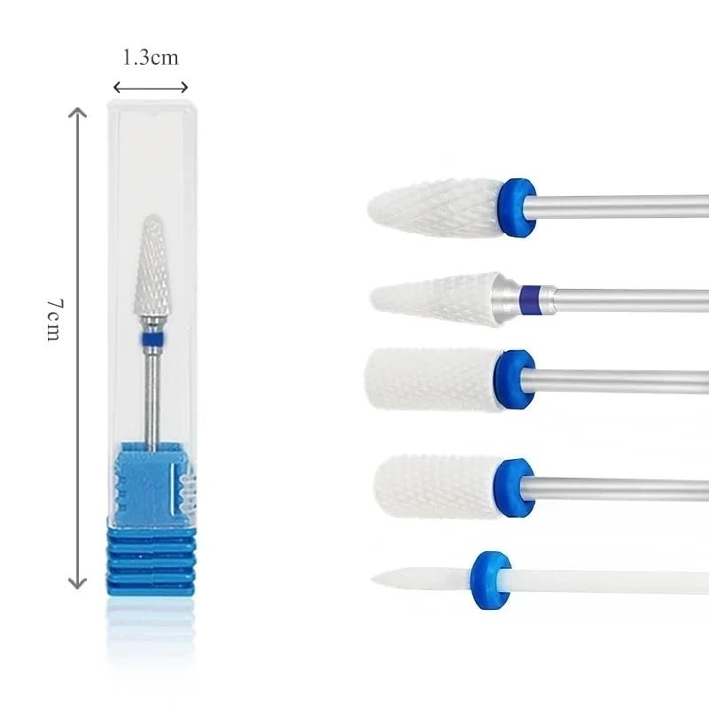 5 szt./zestaw ceramicznych wierteł do paznokci, wiertarka elektryczna, frezy do paznokci, akcesoria do paznokci, narzędzia do manicure i pedicure